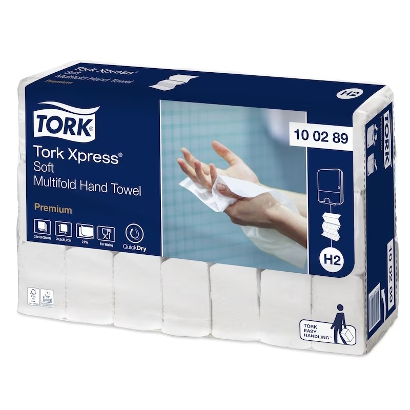 H2 TORK XPRESS SOFT MULTIFOLD SLOŽIVI Z UBRUS 150L X 21 - gallery image H2 TORK XPRESS SOFT MULTIFOLD SLOŽIVI Z UBRUS 150L X 21 gallery image