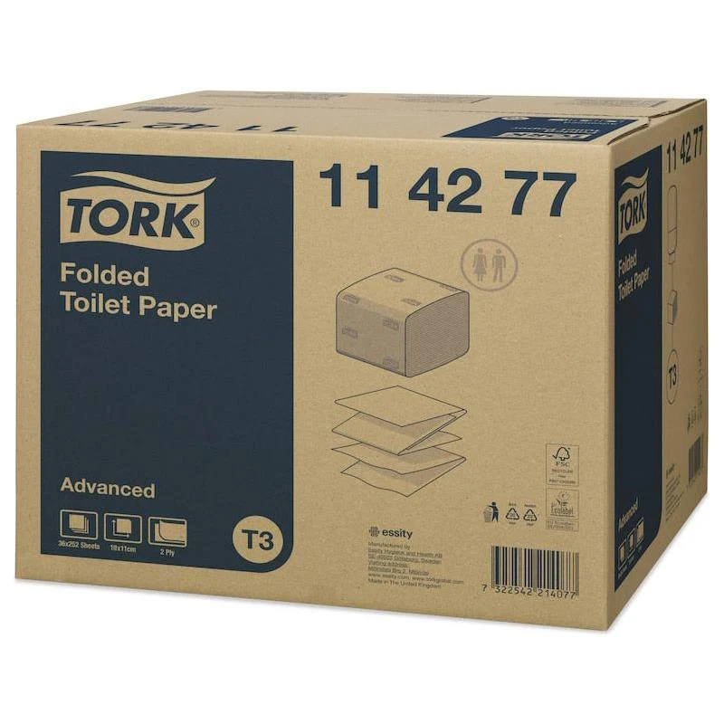 TORK T3 ADVANCED SLOŽIVI TOALET PAPIR 252LIST 36/1 - gallery image TORK T3 ADVANCED SLOŽIVI TOALET PAPIR 252LIST 36/1 gallery image