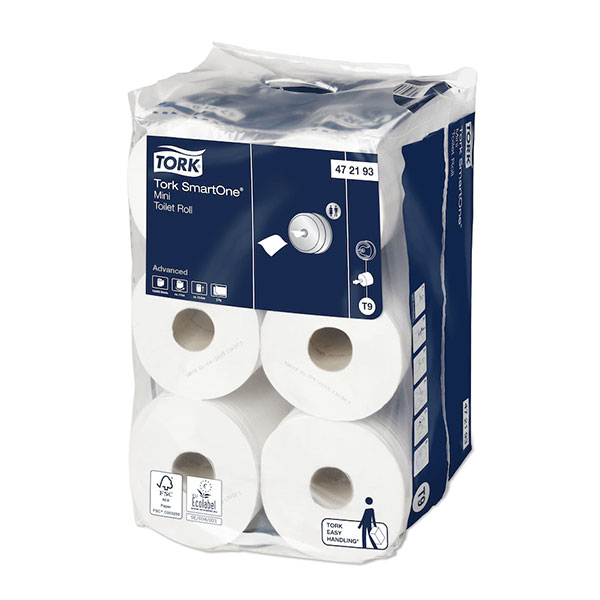 TORK T9 SMART ONE MINI TOALET PAPIR 110M 12/1 - gallery image TORK T9 SMART ONE MINI TOALET PAPIR 110M 12/1 gallery image